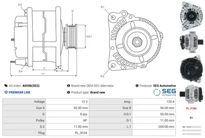 Alternador Audi A6 C4 · Audi A6 C4 Avant · Ford GALAXY I