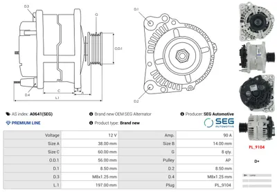 Alternador AS-PL A0641(SEG)