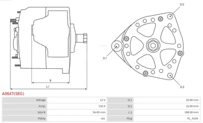 Alternador AS-PL A0647(SEG)