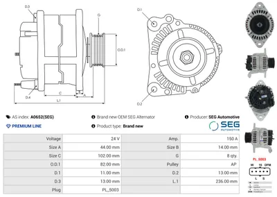 Alternador AS-PL A0652(SEG)