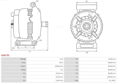 Alternador AS-PL A0670S