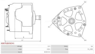 Alternador AS-PL A0675(BOSCH)