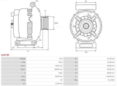 Alternador AS-PL A0678S
