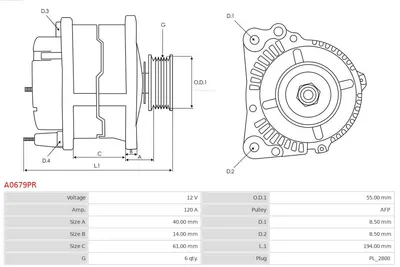 Alternador Renault LAGUNA I · Renault LAGUNA I Grandtour · Renault MEGANE I