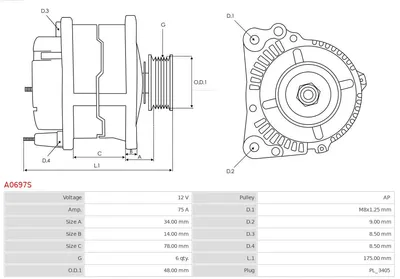 Alternador Ford FIESTA IV · Ford KA · Ford FOCUS I