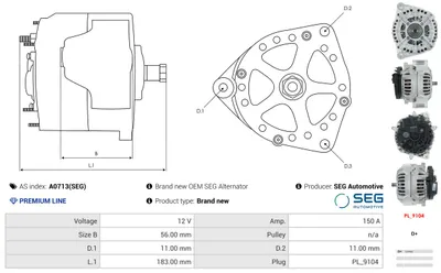 Alternador AS-PL A0713(SEG)
