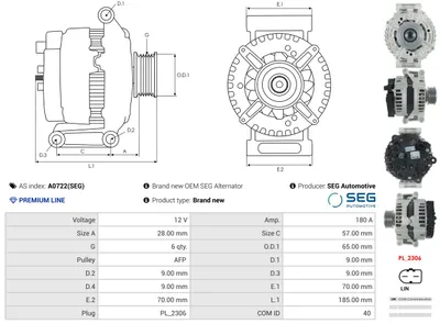 Alternador Audi A6 C6 · Audi A6 C6 Avant · Audi A6 Allroad C6