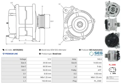 Alternador Audi A6 C5 · Audi A6 C5 Avant · Audi A4 B6