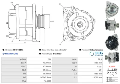 Alternador AS-PL A0727(SEG)