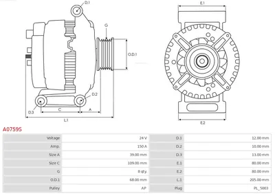 Alternador AS-PL A0759S