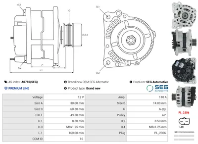 Alternador Seat IBIZA IV · Seat IBIZA IV SC · Seat IBIZA IV ST