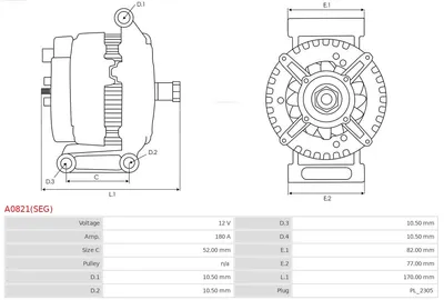 Alternador Volvo V40 Estate · Volvo S80 I · Volvo V70 II