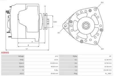 Alternador AS-PL A0840S