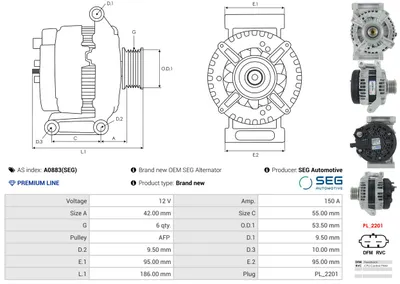 Alternador Opel CORSA E · Opel CORSA E Hatchback Van