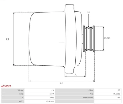 Alternador AS-PL A0905PR