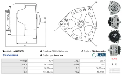 Alternador AS-PL A0913(SEG)