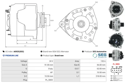 Alternador AS-PL A0925(SEG)