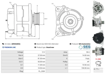 Alternador AS-PL A0934(SEG)