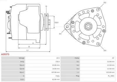 Alternador AS-PL A0937S