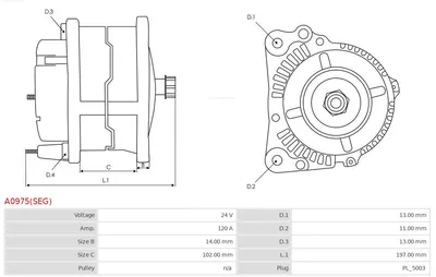 Alternador AS-PL A0975(SEG)