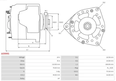 Alternador AS-PL A0999S