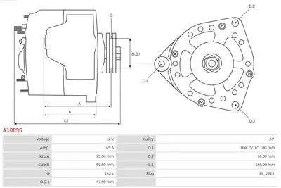 Alternador Chevrolet CAMARO · Buick CENTURY Saloon · Jeep WRANGLER I