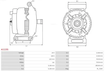 Alternador AS-PL A1115S