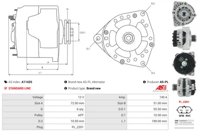 Alternador AS-PL A1142S
