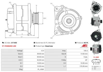 Alternador Chevrolet LUMINA APV MPV · Oldsmobile CUTLASS SUPREME Coupe
