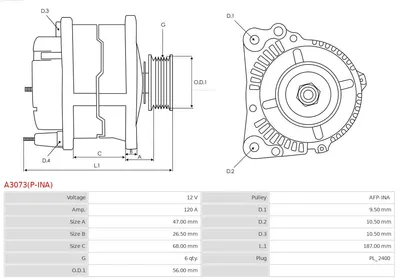 Alternador Renault LAGUNA I · Renault LAGUNA I Grandtour · Renault MEGANE I