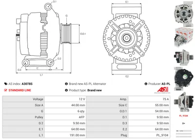 Alternador Alfa Romeo MITO · Fiat STRADA Pickup · Fiat PUNTO