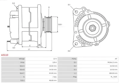 Alternador AS-PL A3110