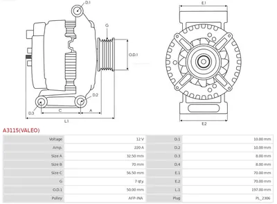 Alternador Mercedes-Benz SPRINTER 3-t Van · Mercedes-Benz SPRINTER 3-t Platform/Chassis · Mercedes-Benz SPRINTER 3,5-t Bus