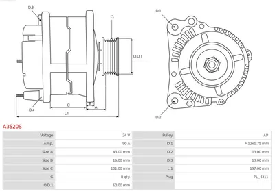 Alternador AS-PL A3520S