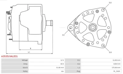Alternador AS-PL A3535(VALEO)