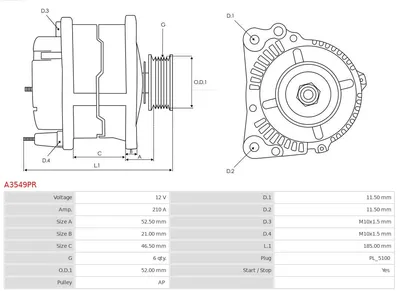 Alternador Citroën BERLINGO MULTISPACE · Citroën BERLINGO Box Body/MPV · Citroën DS5