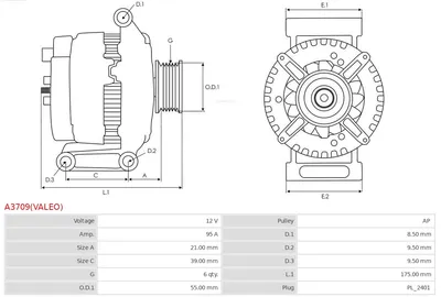 Alternador Renault LAGUNA I · Renault LAGUNA I Grandtour · Renault MEGANE I