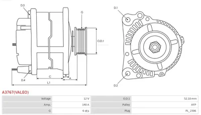 Alternador Skoda SUPERB IV Estate · Skoda KODIAQ II · Skoda SUPERB IV