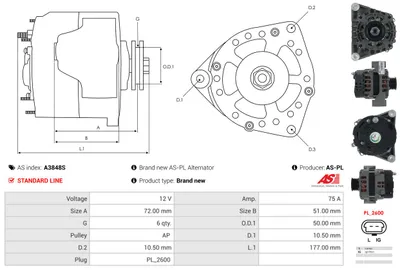 Alternador AS-PL A3848S