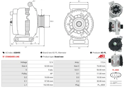 Alternador AS-PL A3849S