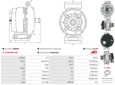 Alternador Audi A6 C6 · Audi A6 C6 Avant · Audi A6 Allroad C6