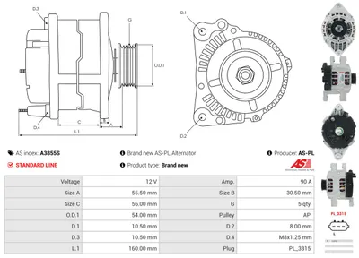 Alternador Opel MERIVA A MPV