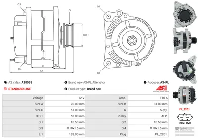Alternador AS-PL A3856S