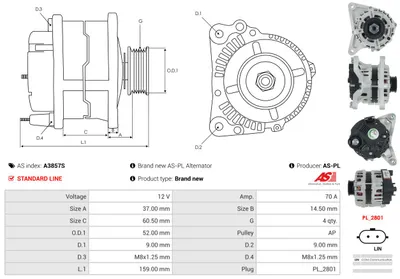 Alternador AS-PL A3857S