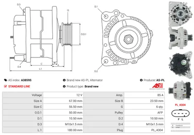 Alternador AS-PL A3859S