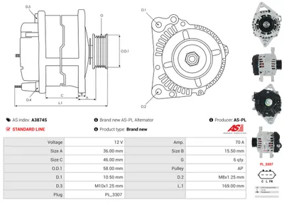 Alternador Kia PICANTO III