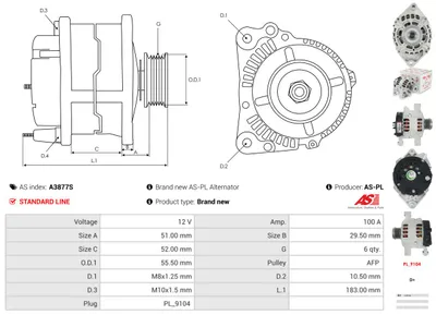Alternador AS-PL A3877S