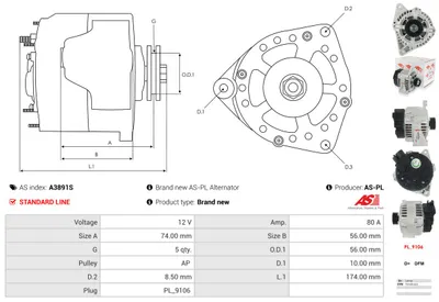 Alternador Citroën SAXO · Citroën BERLINGO / BERLINGO FIRST Box Body/MPV · Citroën BERLINGO / BERLINGO FIRST MPV