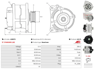 Alternador Mercedes-Benz S-CLASS · Mercedes-Benz E-CLASS · Mercedes-Benz E-CLASS T-Model