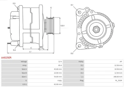Alternador Alfa Romeo 145 · Alfa Romeo 155 · Alfa Romeo 146